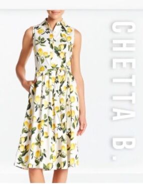Chetta B Retro Style Lemon Shirt Dress